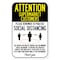 Signmission Public Safety Sign-Supermarket Customers Practice Social Distancing, 12" H, A-1218-25373 A-1218-25373 - alternate 1